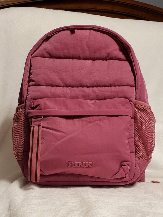 PINK Victoria’s Secret quilted Puffer Backpack - Mauve Color New w/tags!